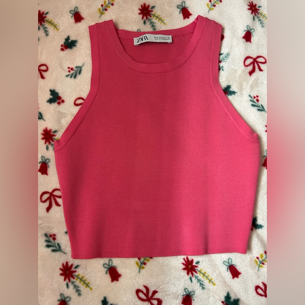 Zara Pink Sleeveless Women's Top